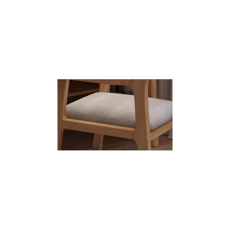 Comfy Computer Chair Curved Open Back，Upholstered Dining Accent Side Chairs Conference Room Chair, Office Chair, Comfortable Big Office Chair(Wood)