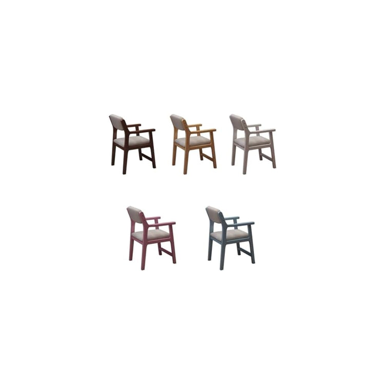 Comfy Computer Chair Curved Open Back，Upholstered Dining Accent Side Chairs Conference Room Chair, Office Chair, Comfortable Big Office Chair(Wood)