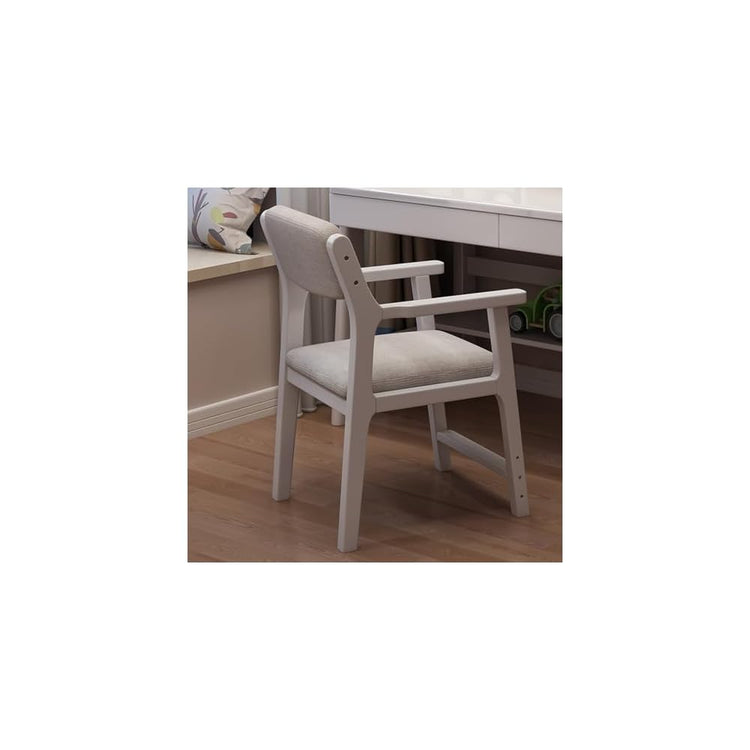 Comfy Computer Chair Curved Open Back，Upholstered Dining Accent Side Chairs Conference Room Chair, Office Chair, Comfortable Big Office Chair(Wood)