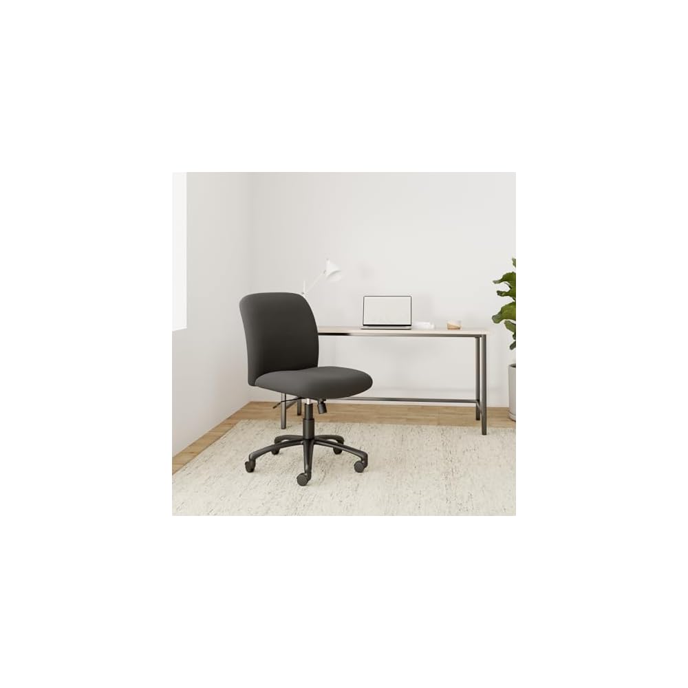Safco Uber Office Chair, Heavy Duty Stool, 500 lbs Capacity, Ergonomic Mesh Back, 360 Swivel Seat, 5-Star Base, Big and Tall, Black