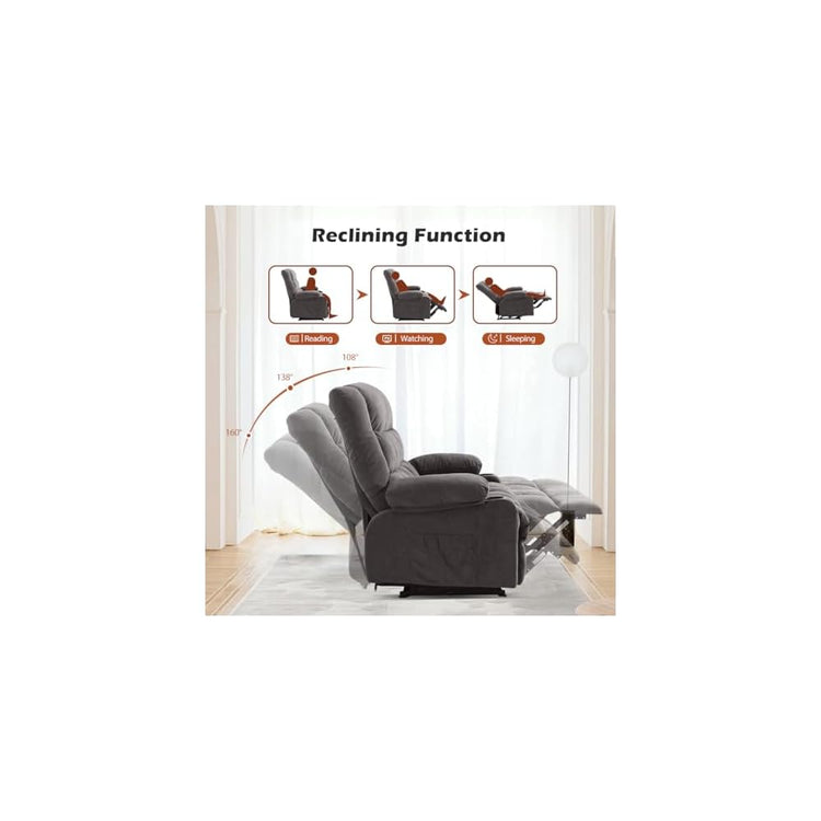 MAHOMICO Recliner Loveseat with Cup Holders for Living Room Love Seat Manual Oversized Recliner with Ergonomic, Side Pocket for Adult