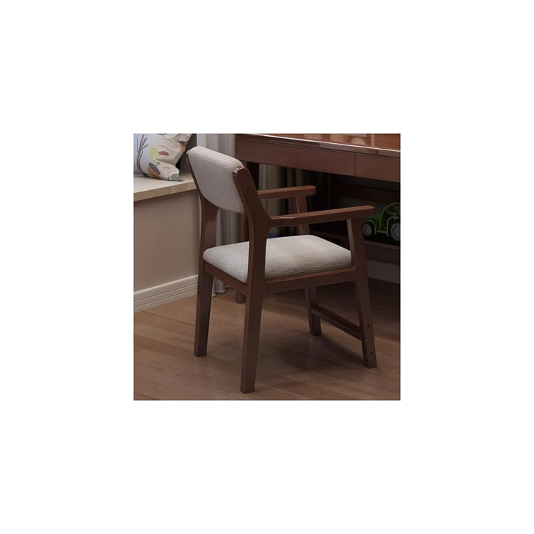 Comfy Computer Chair Curved Open Back，Upholstered Dining Accent Side Chairs Conference Room Chair, Office Chair, Comfortable Big Office Chair(Wood)