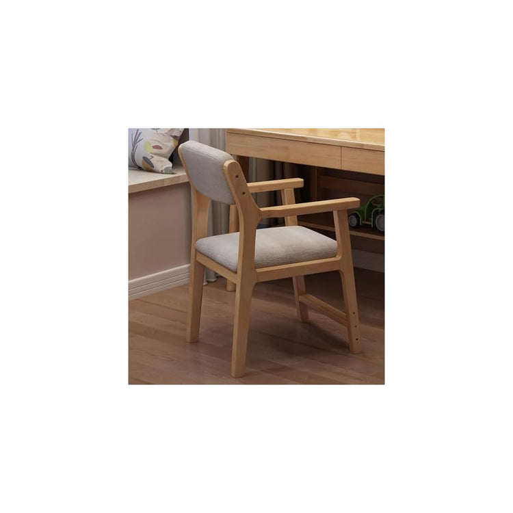 Comfy Computer Chair Curved Open Back，Upholstered Dining Accent Side Chairs Conference Room Chair, Office Chair, Comfortable Big Office Chair(Wood)