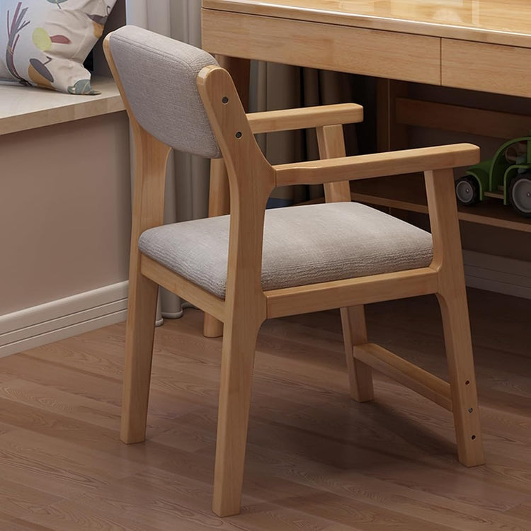 Comfy Computer Chair Curved Open Back，Upholstered Dining Accent Side Chairs Conference Room Chair, Office Chair, Comfortable Big Office Chair(Wood)