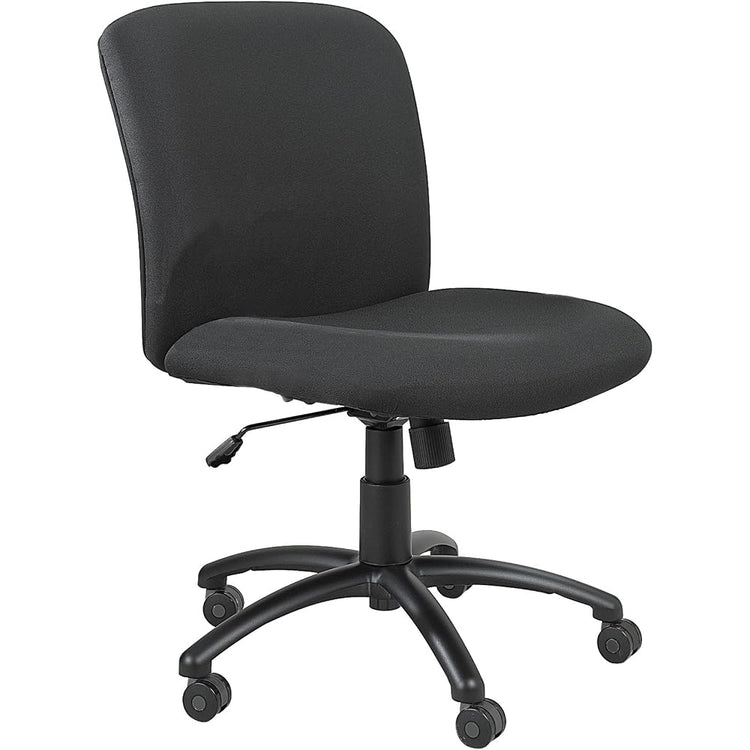 Safco Uber Office Chair, Heavy Duty Stool, 500 lbs Capacity, Ergonomic Mesh Back, 360 Swivel Seat, 5-Star Base, Big and Tall, Black